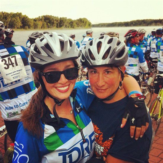 Bella and her mom at the 2012 LaCrosse Ride to Cure Diabetes. Bella rode all 100 miles, just 8 months after her diagnosis. 