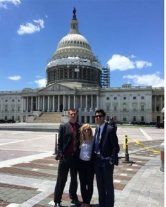 Amanda and her fellow summer interns outside the U.S. Capitol.